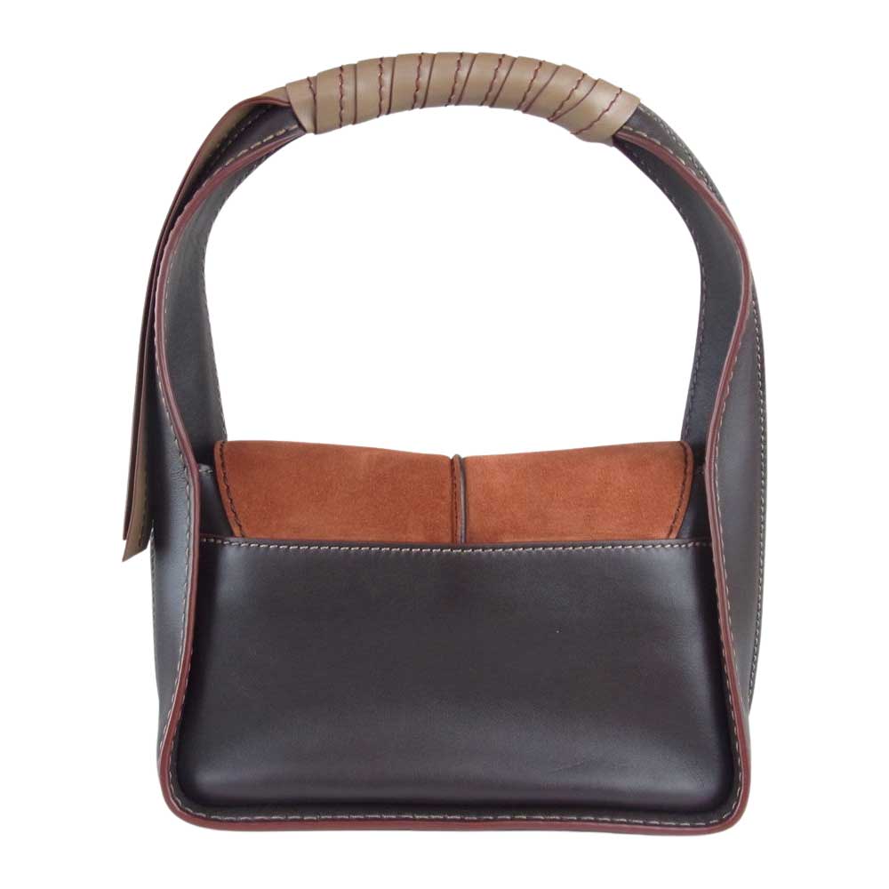 TOD’S トッズ Tタイムレス レザー ハンドバッグ ブラウン系【極上美品】【中古】