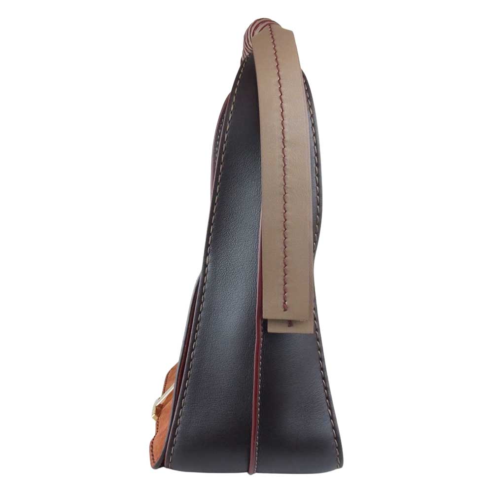 TOD’S トッズ Tタイムレス レザー ハンドバッグ ブラウン系【極上美品】【中古】