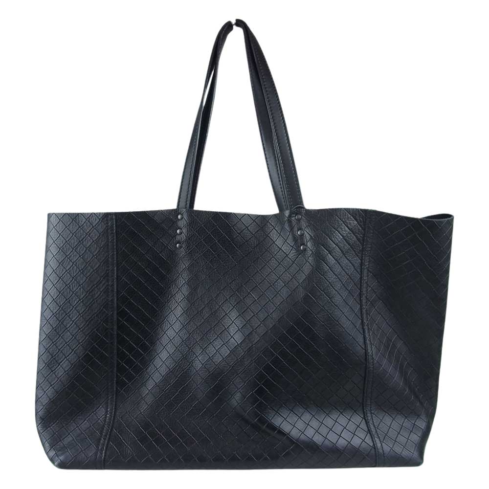 BOTTEGAVENETA ボッテガヴェネタ 298780 イントレッチオミラージュ トートバッグ ブラック系【中古】
