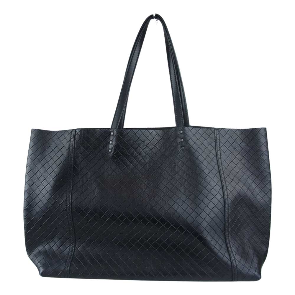 BOTTEGAVENETA ボッテガヴェネタ 298780 イントレッチオミラージュ トートバッグ ブラック系【中古】