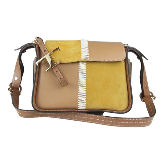 TOD’S トッズ XBWTSBYI100QZT0O77 Leather Bag Mini レザー ショルダーバッグ ミニ ブラウン系【新古品】【未使用】【中古】