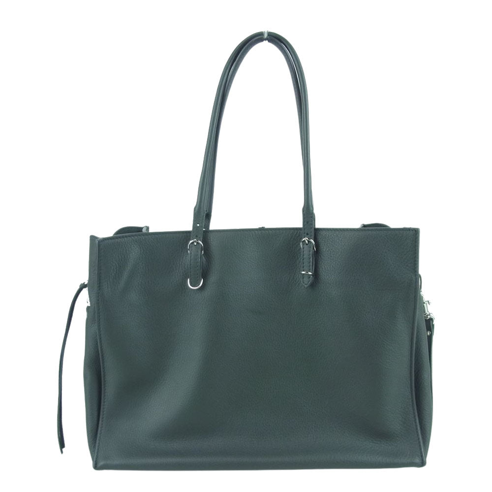 BALENCIAGA バレンシアガ 432596 PAPER 2WAY ペーパー B4 レザー トート ショルダー バッグ グレー系【美品】【中古】