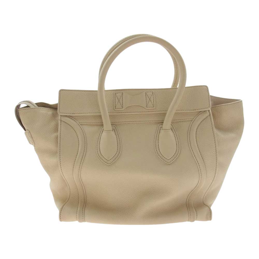 CELINE セリーヌ ラゲージ ミニショッパー ハンド トート バッグ イタリア製 ベージュ系【中古】