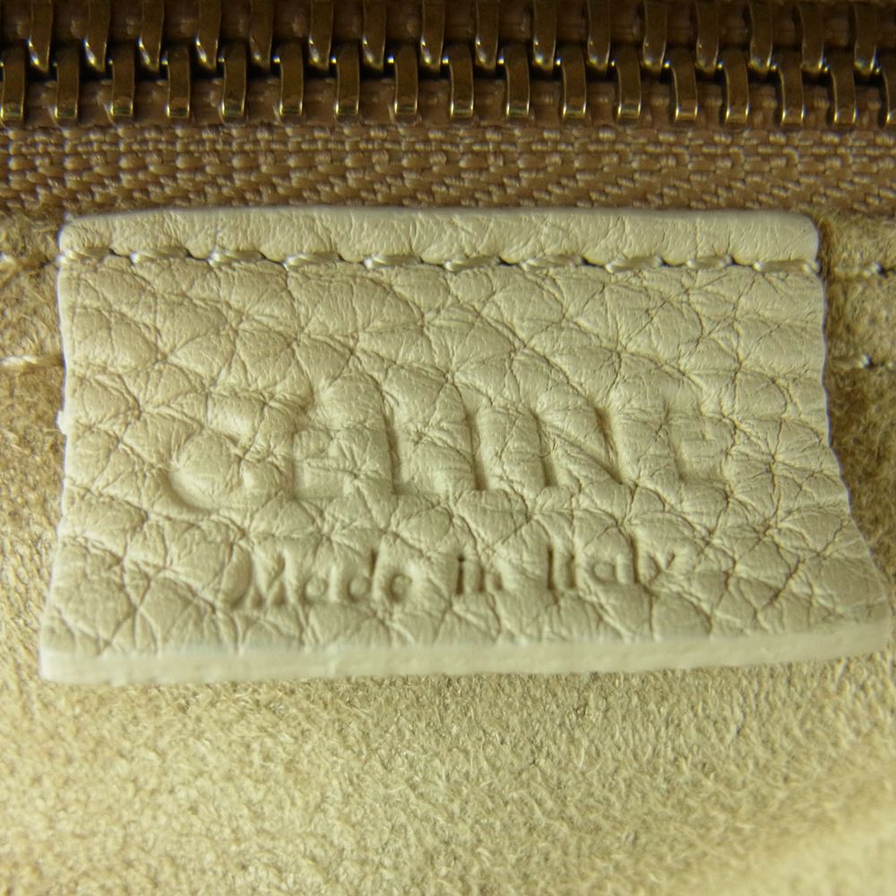 CELINE セリーヌ ラゲージ ミニショッパー ハンド トート バッグ イタリア製 ベージュ系【中古】