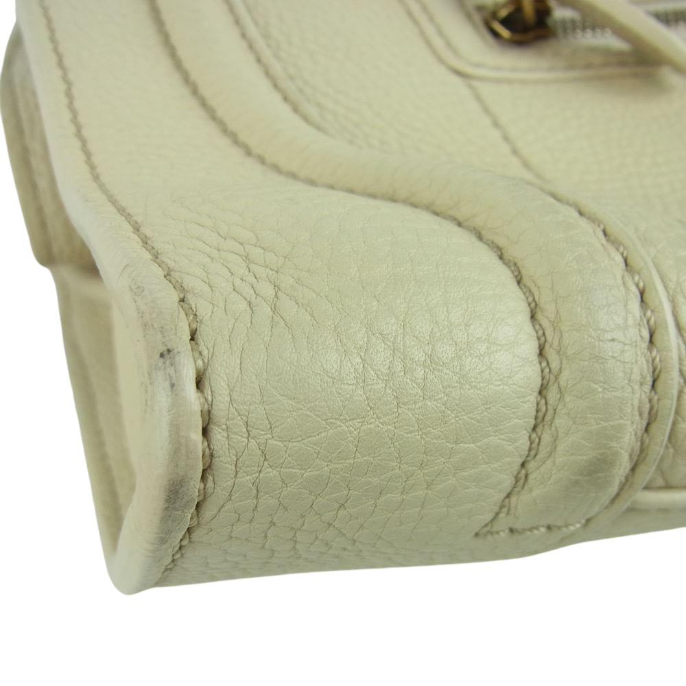 CELINE セリーヌ ラゲージ ミニショッパー ハンド トート バッグ イタリア製 ベージュ系【中古】