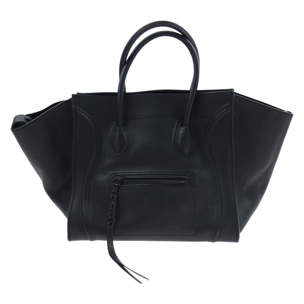 CELINE セリーヌ ラゲージ ファントム レザー ハンド トート バッグ ブラック系【中古】