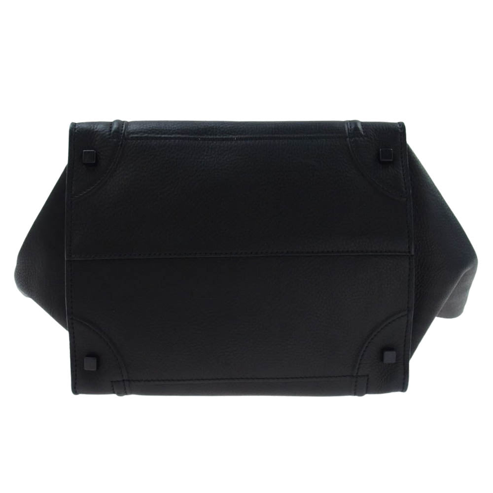 CELINE セリーヌ ラゲージ ファントム レザー ハンド トート バッグ ブラック系【中古】
