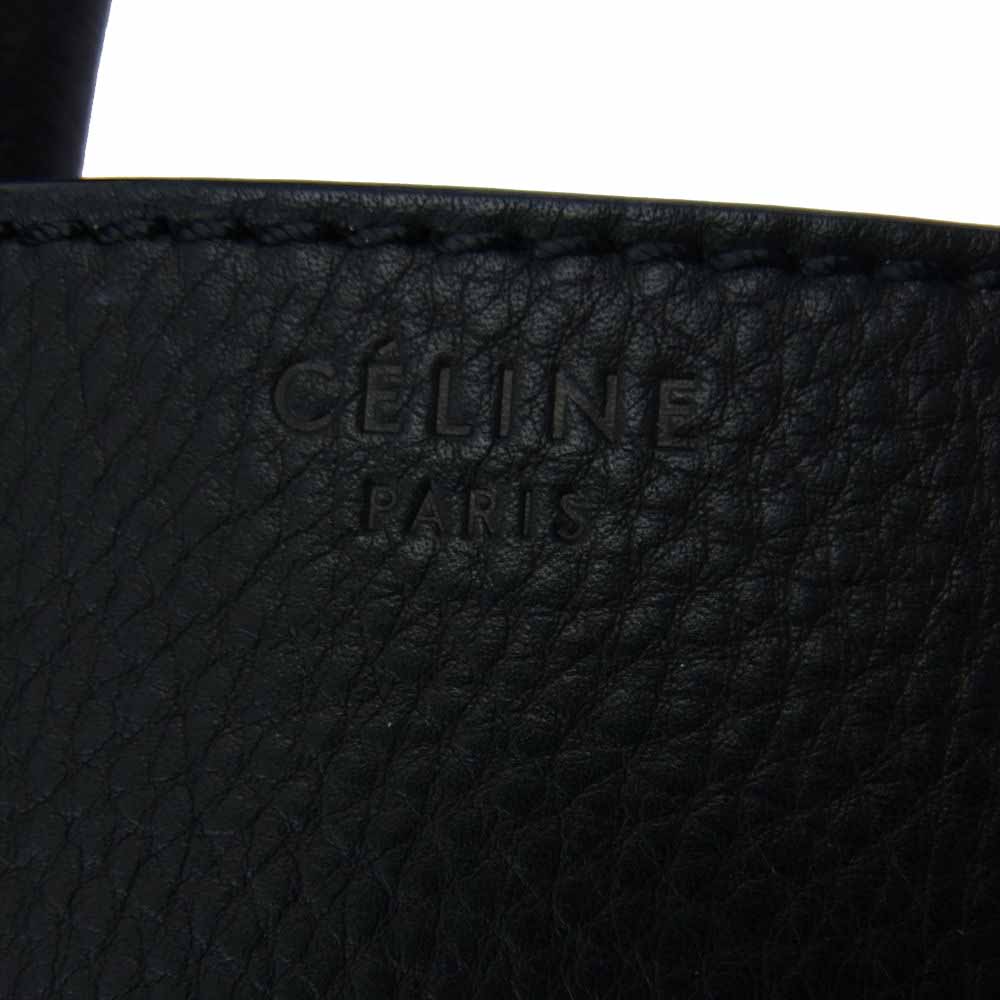 CELINE セリーヌ ラゲージ ファントム レザー ハンド トート バッグ ブラック系【中古】