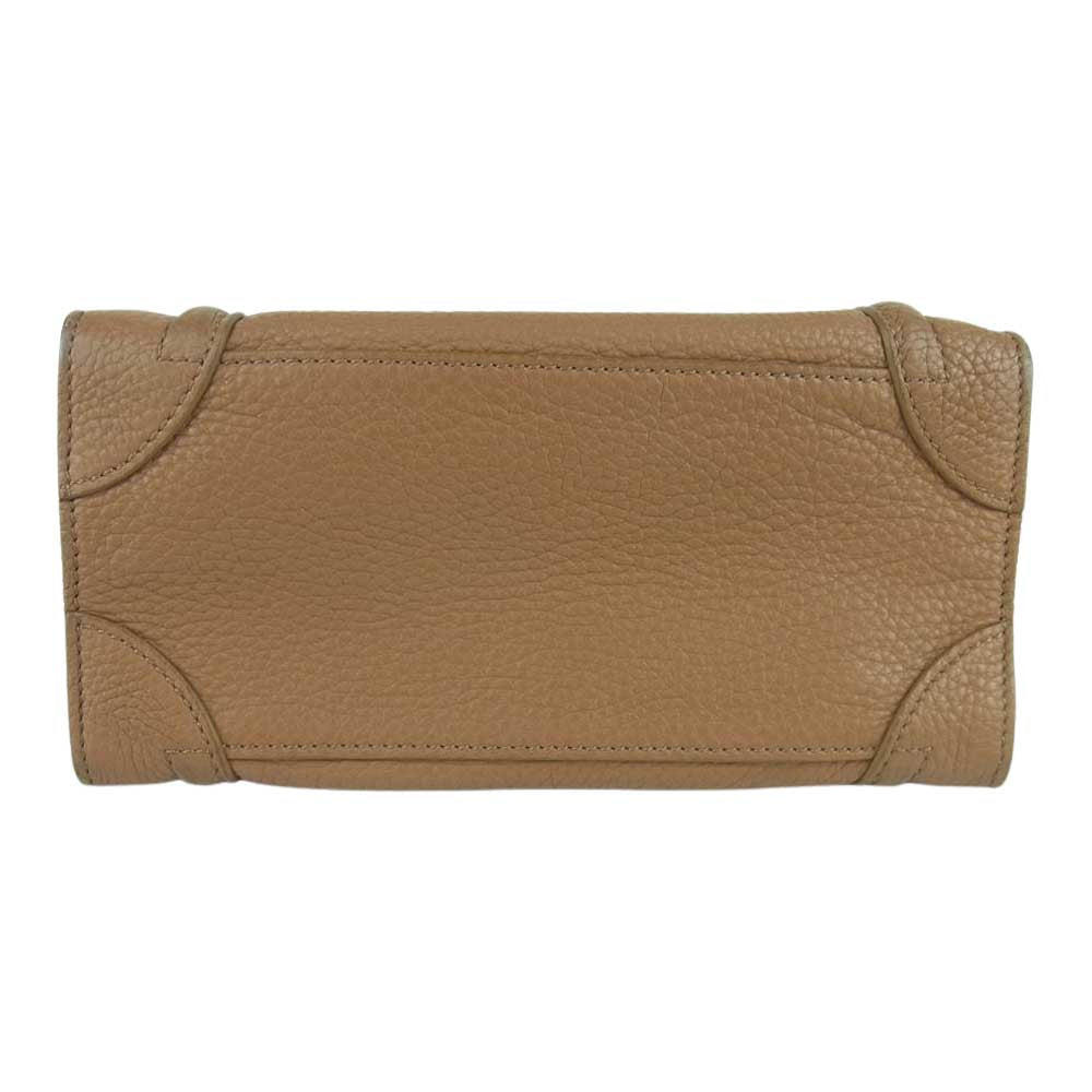 CELINE セリーヌ ラゲージ マイクロ レザー ハンド バッグ イタリア製 ブラウン系【中古】