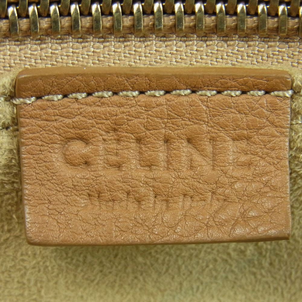 CELINE セリーヌ ラゲージ マイクロ レザー ハンド バッグ イタリア製 ブラウン系【中古】