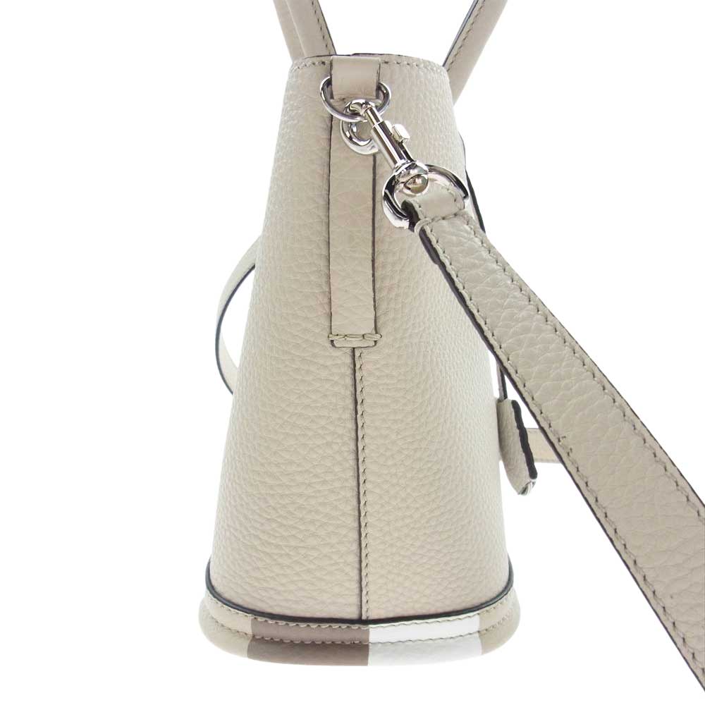 FENDI フェンディ 8BH349 セレリア 2WAY レザー ショルダーバッグ ベージュ系【美品】【中古】