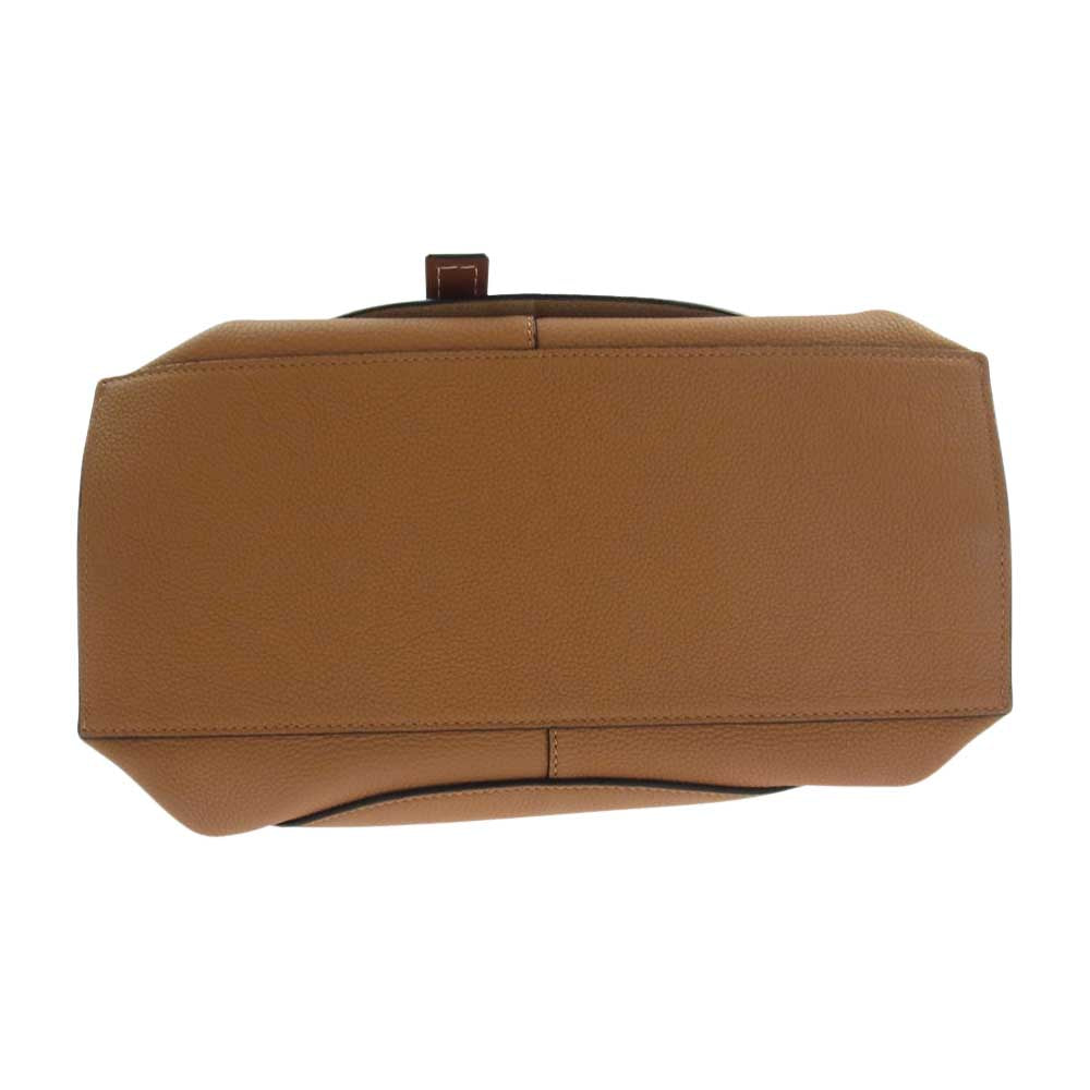 LOEWE ロエベ 2WAY ゲート トップハンドル スモール レザー ショルダーバッグ ブラウン系【美品】【中古】