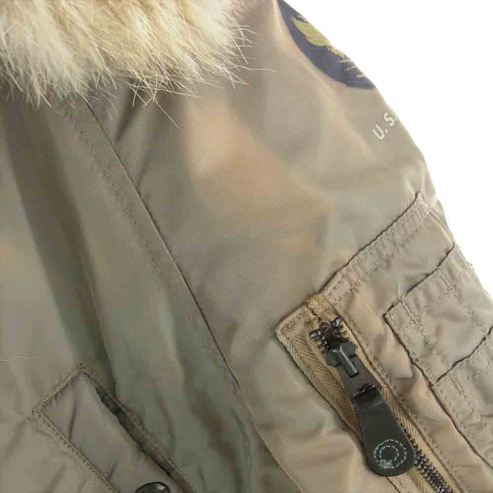 The REAL McCOY'S ザリアルマッコイズ MIL-J-6279 U.S. AIR FORCE N-3B フーデット ミリタリー フライト ジャケット カーキ系 XS【中古】