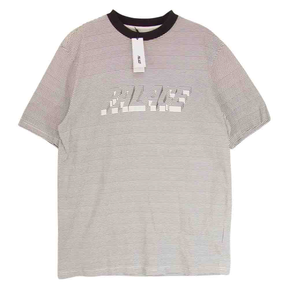 パレス P16ES061 3D Stripe T-Shirt ストライプ ボーダー 半袖 Tシャツ ブラック系 L【美品】【中古】