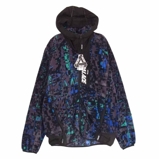 パレス P15PTF007 TREKNO FLEECE INTER GREEN ロゴ フーディ フリース ジャケット ブラック系 L【中古】