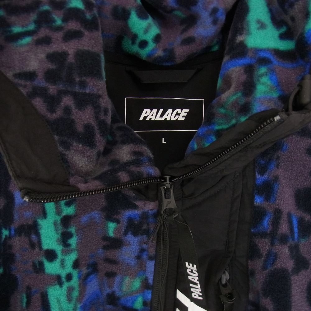 パレス P15PTF007 TREKNO FLEECE INTER GREEN ロゴ フーディ フリース ジャケット ブラック系 L【中古】