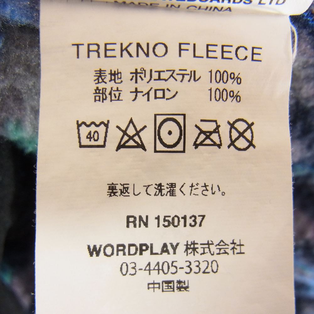 パレス P15PTF007 TREKNO FLEECE INTER GREEN ロゴ フーディ フリース ジャケット ブラック系 L【中古】
