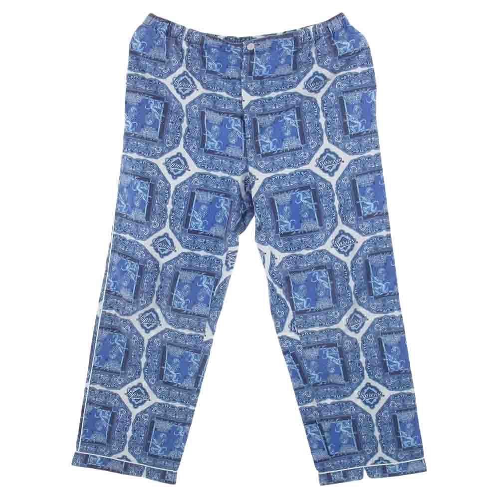 Supreme シュプリーム 22SS Regency Pajama リージェンシー パジャマ パンツ  ブルー系 M【中古】