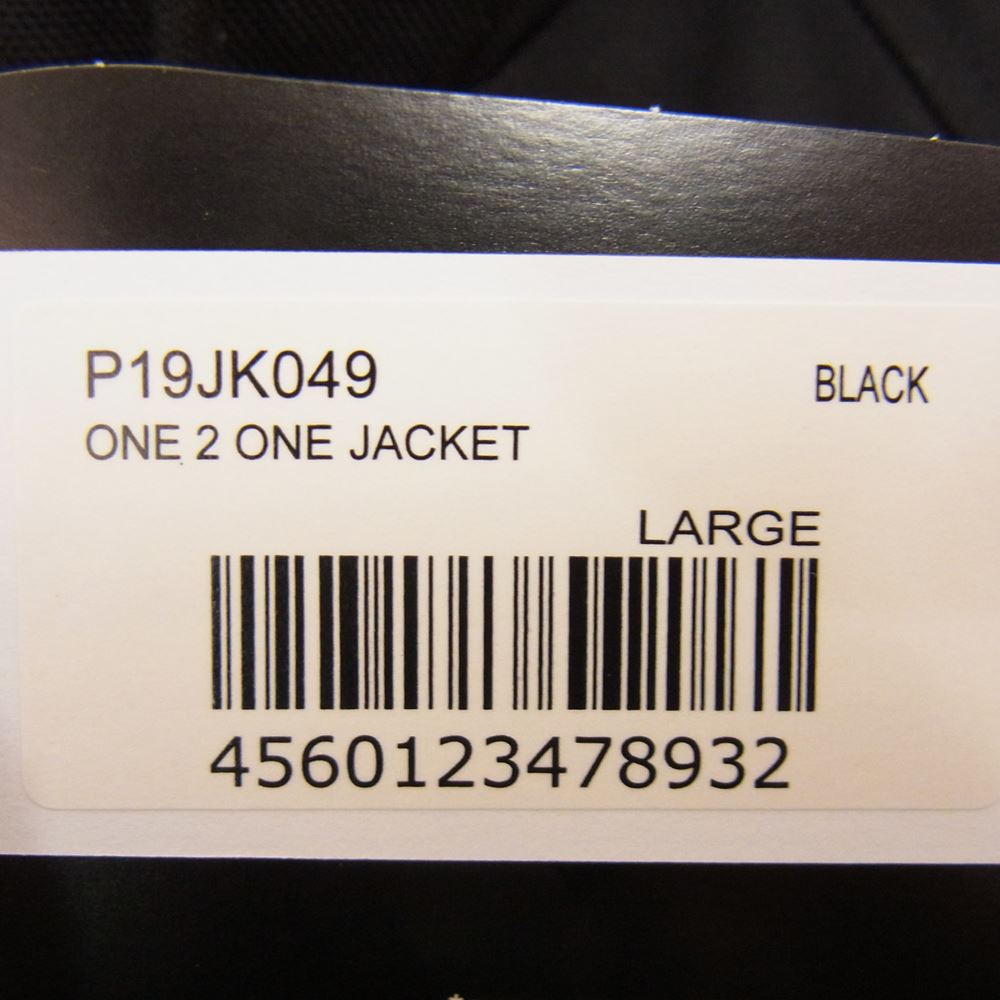 パレス P19JK049 ONE 2 ONE REVERSIBLE JACKET リバーシブル ワッペン ロゴ 刺繍 フーディ ジャケット ブラック系 L【中古】