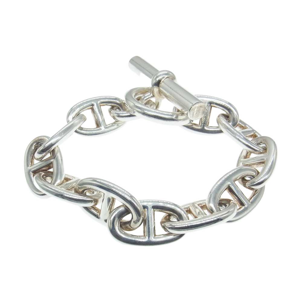 HERMES エルメス Chaine Dancre シェーヌダンクル TGM 11コマ チェーン ブレスレット シルバー系【中古】