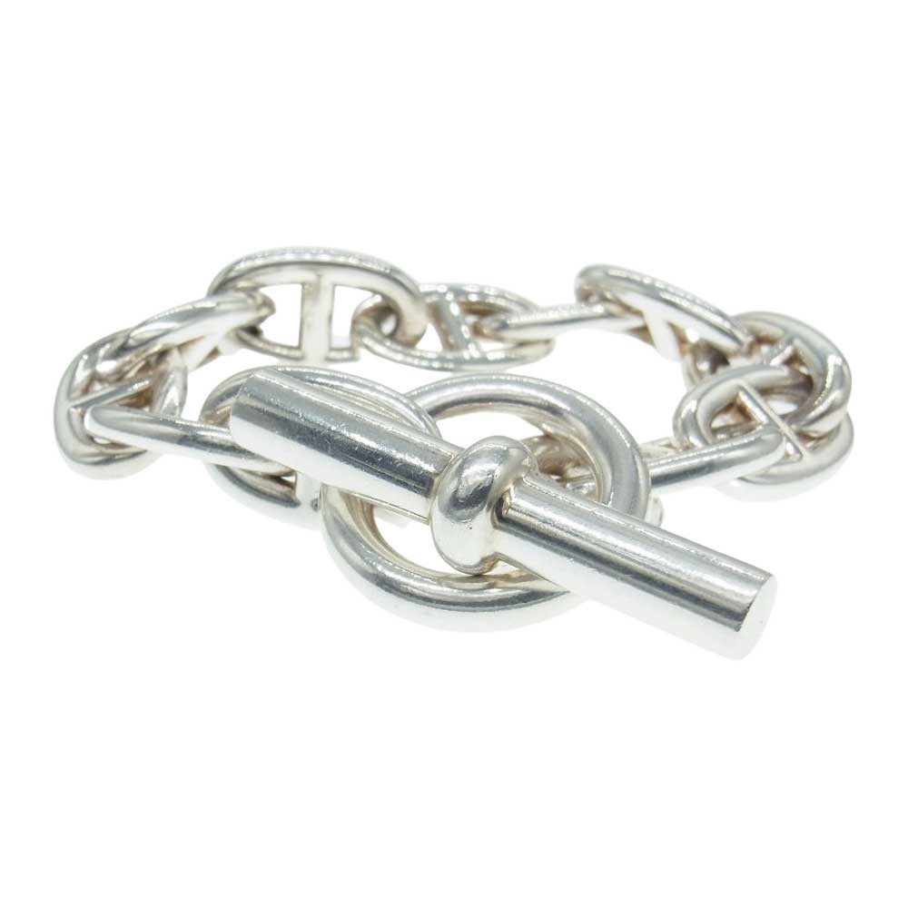 HERMES エルメス Chaine Dancre シェーヌダンクル TGM 11コマ チェーン ブレスレット シルバー系【中古】