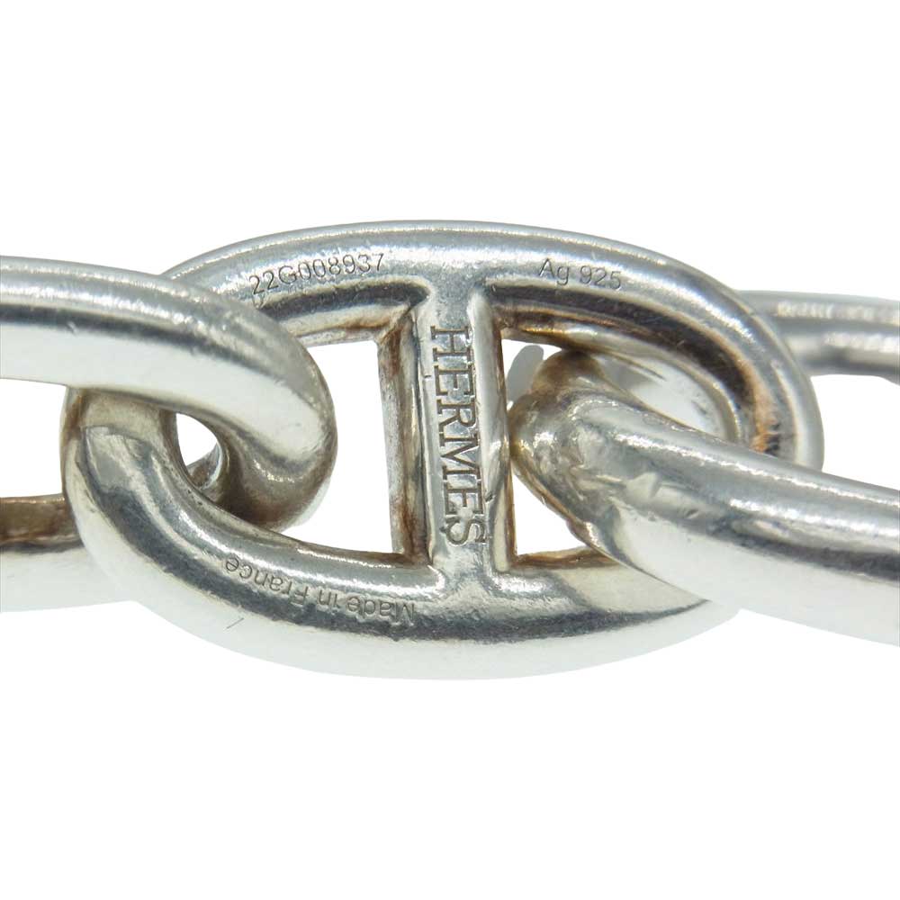 HERMES エルメス Chaine Dancre シェーヌダンクル TGM 11コマ チェーン ブレスレット シルバー系【中古】