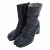 MAISON MARGIELA メゾンマルジェラ 22ライン TABI 足袋 タビ レザー ヒール ブーツ ブラック系 39【中古】