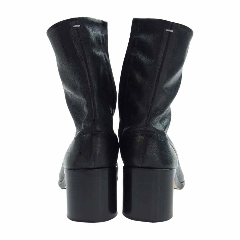 MAISON MARGIELA メゾンマルジェラ 22ライン TABI 足袋 タビ レザー ヒール ブーツ ブラック系 39【中古】
