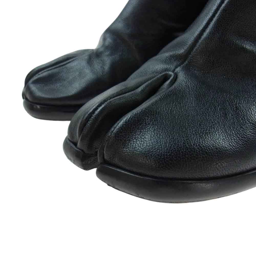 MAISON MARGIELA メゾンマルジェラ 22ライン TABI 足袋 タビ レザー ヒール ブーツ ブラック系 39【中古】