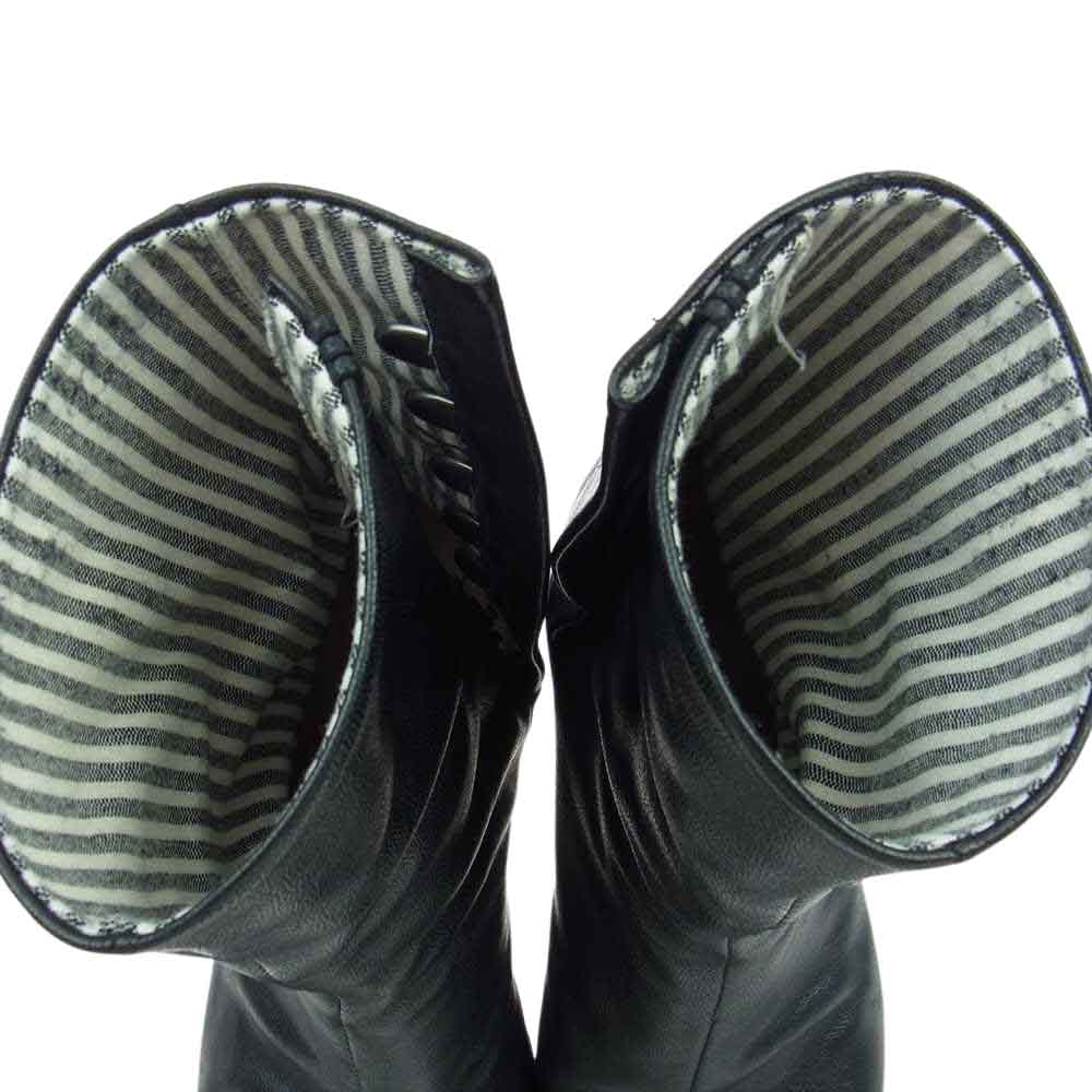 MAISON MARGIELA メゾンマルジェラ 22ライン TABI 足袋 タビ レザー ヒール ブーツ ブラック系 39【中古】