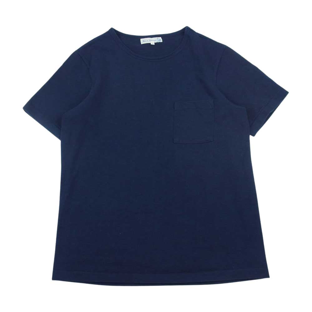 メルツベーシュヴァーネン ドイツ製 コットン 丸胴 クルーネック 半袖 カットソー ネイビー  ネイビー系 6【中古】