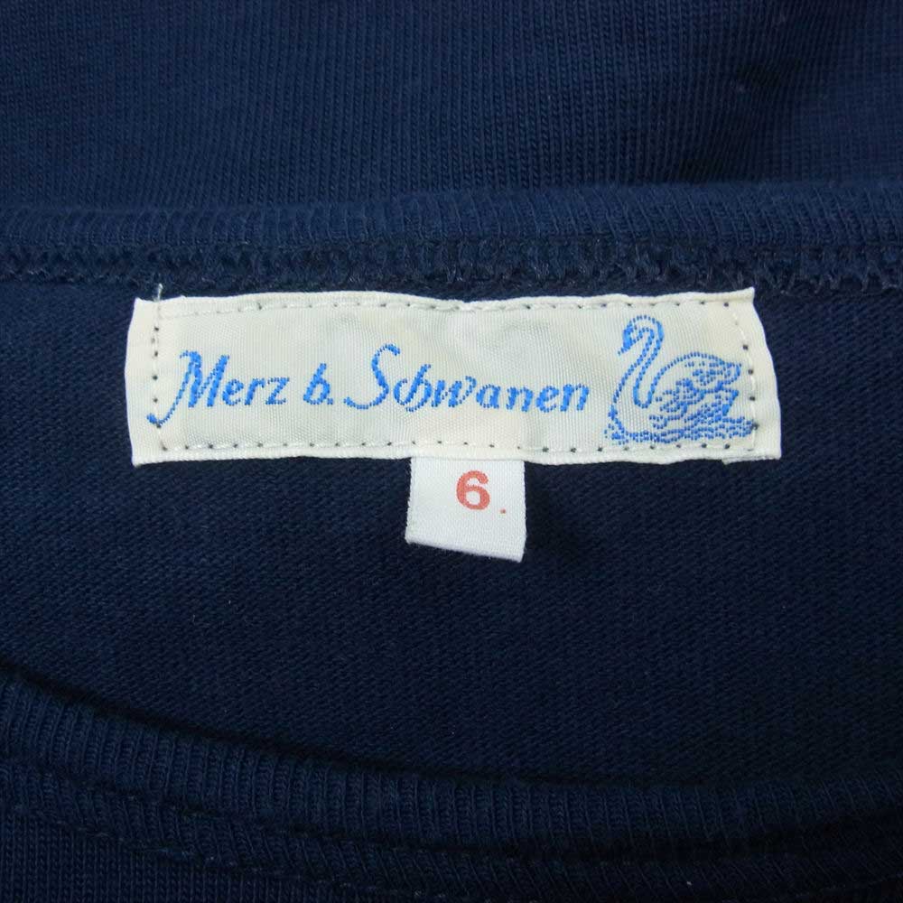 メルツベーシュヴァーネン ドイツ製 コットン 丸胴 クルーネック 半袖 カットソー ネイビー  ネイビー系 6【中古】