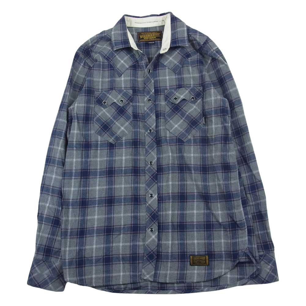 NEIGHBORHOOD ネイバーフッド 12SS 12SPNH-SHM01S DEAD WOOD.CHECK/C-SHIRT.LS フランネル ウェスタン 長袖 シャツ グレー系 L【中古】