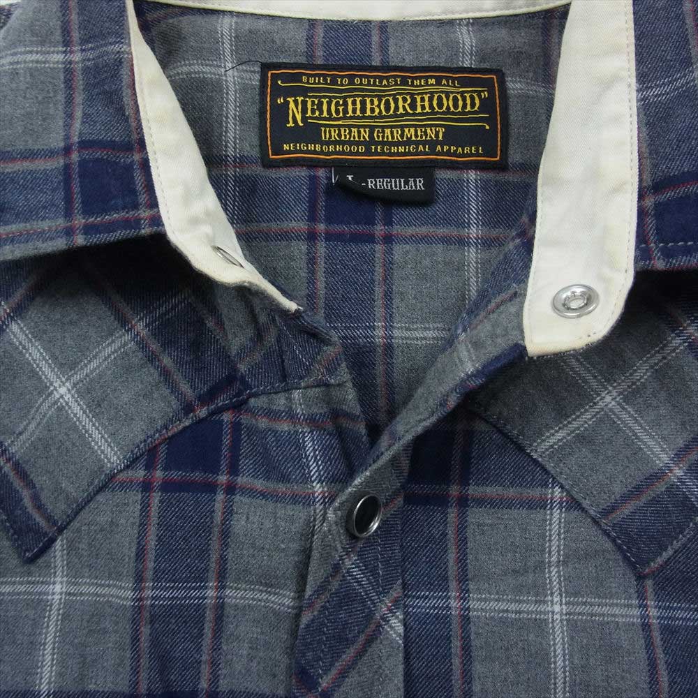 NEIGHBORHOOD ネイバーフッド 12SS 12SPNH-SHM01S DEAD WOOD.CHECK/C-SHIRT.LS フランネル ウェスタン 長袖 シャツ グレー系 L【中古】