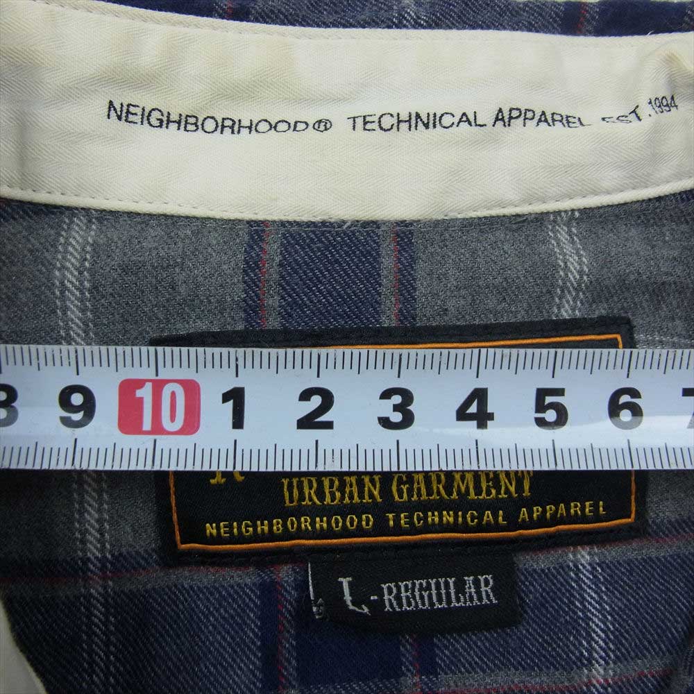NEIGHBORHOOD ネイバーフッド 12SS 12SPNH-SHM01S DEAD WOOD.CHECK/C-SHIRT.LS フランネル ウェスタン 長袖 シャツ グレー系 L【中古】