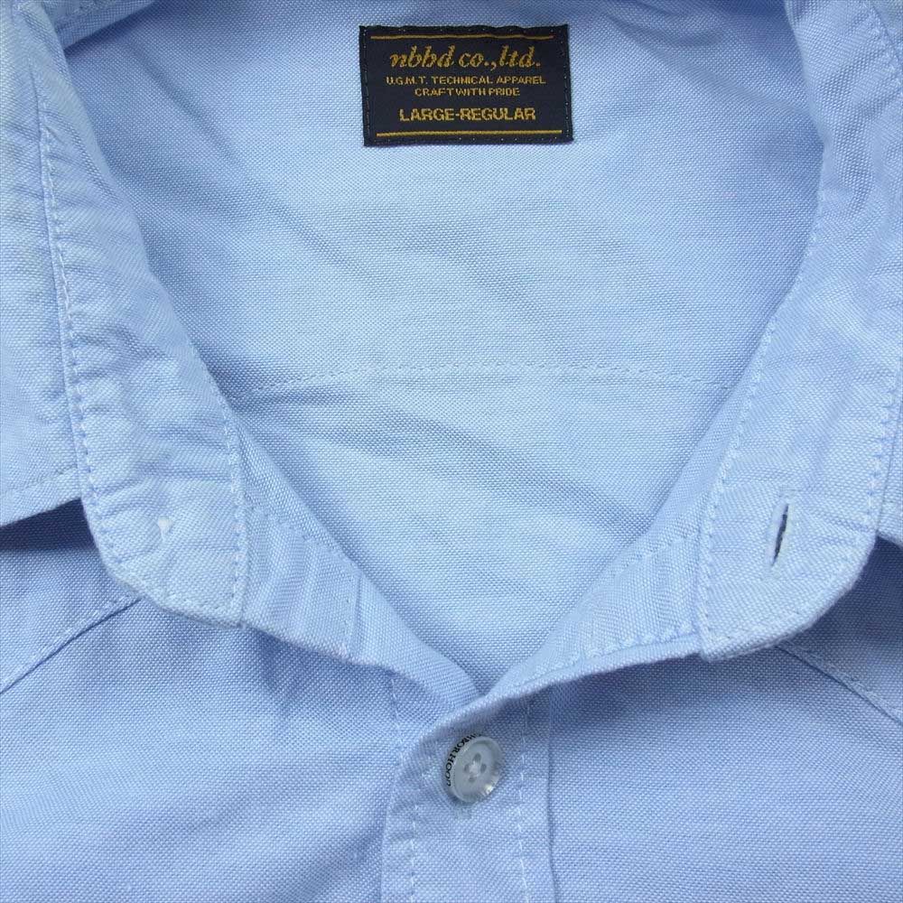 NEIGHBORHOOD ネイバーフッド 14SS  141SPNH-SHM04 HIGHLINER.OX/C-SHIRT.LS オックス フォード 長袖 シャツ ブルー系 L【中古】