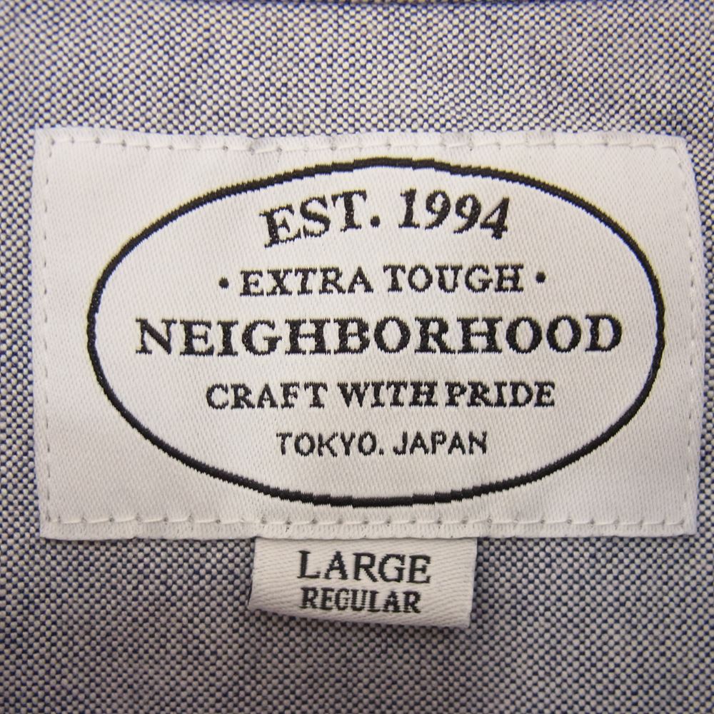 NEIGHBORHOOD ネイバーフッド 15AW  	152TSNH-SHM02  CLASSIC OX / C-SHIRT LS オックスフォード BD 長袖 シャツ ブルー系 L【中古】