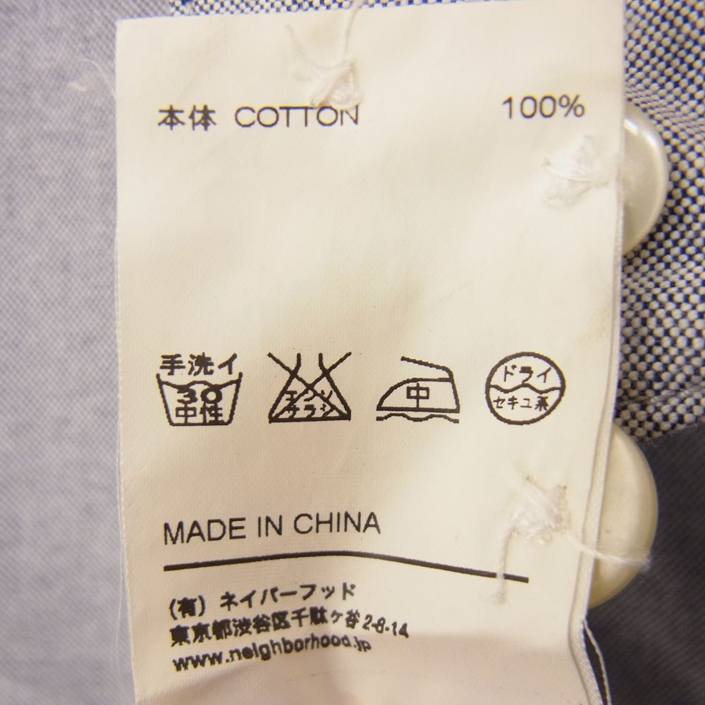 NEIGHBORHOOD ネイバーフッド 15AW  	152TSNH-SHM02  CLASSIC OX / C-SHIRT LS オックスフォード BD 長袖 シャツ ブルー系 L【中古】