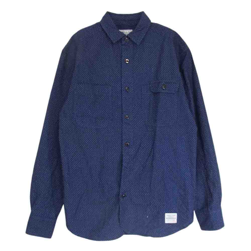 NEIGHBORHOOD ネイバーフッド 13AW 132AQNH-SHM07 DOT PULLOVER／C-SHIRT．LS ドット プルオーバー 長袖 シャツ ブルー系 M【中古】