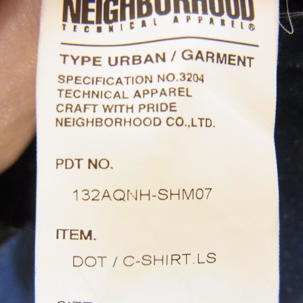 NEIGHBORHOOD ネイバーフッド 13AW 132AQNH-SHM07 DOT PULLOVER／C-SHIRT．LS ドット プルオーバー 長袖 シャツ ブルー系 M【中古】