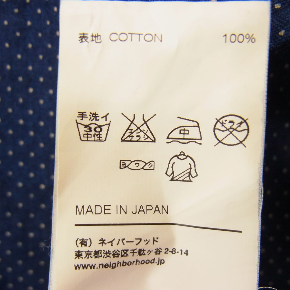 NEIGHBORHOOD ネイバーフッド 13AW 132AQNH-SHM07 DOT PULLOVER／C-SHIRT．LS ドット プルオーバー 長袖 シャツ ブルー系 M【中古】