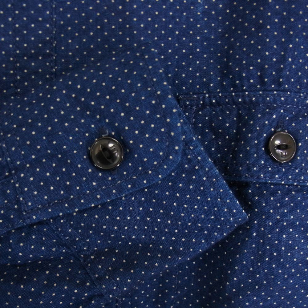 NEIGHBORHOOD ネイバーフッド 13AW 132AQNH-SHM07 DOT PULLOVER／C-SHIRT．LS ドット プルオーバー 長袖 シャツ ブルー系 M【中古】