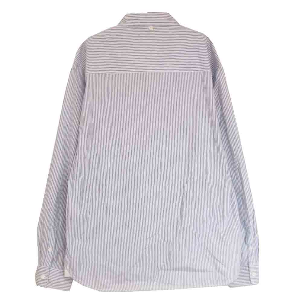 NEIGHBORHOOD ネイバーフッド 10AW 102BENH-SHM04 CLASSIC STRIPE C-SHIRT.LS クラシック ストライプ 長袖 シャツ ブルー系 L【中古】