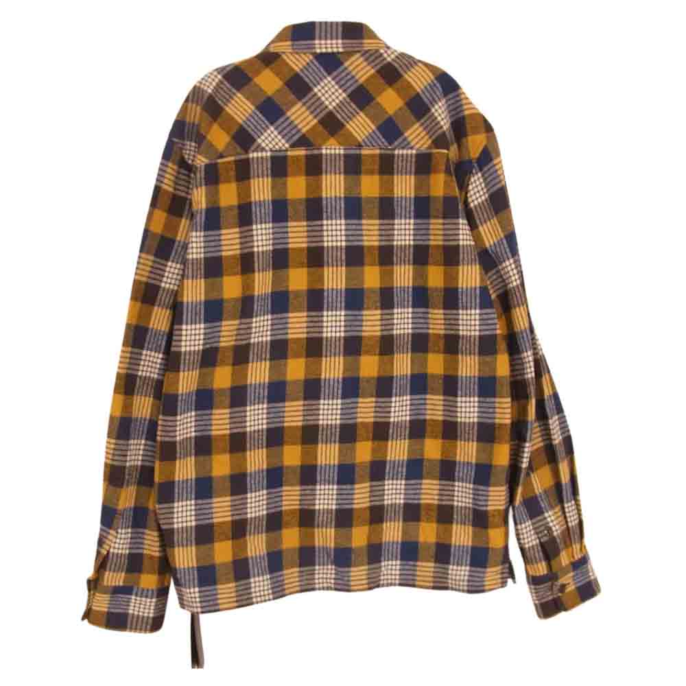 NEIGHBORHOOD ネイバーフッド 17AW 172ARNH-SHAM01 LOGGER C-SHIRT LS タータンチェック フランネル 長袖 シャツ イエロー系 ブルー系 ブラウン系・オフホワイト系 L【中古】