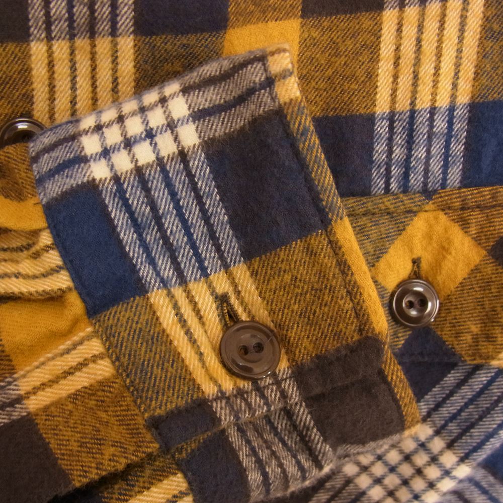 NEIGHBORHOOD ネイバーフッド 17AW 172ARNH-SHAM01 LOGGER C-SHIRT LS タータンチェック フランネル 長袖 シャツ イエロー系 ブルー系 ブラウン系・オフホワイト系 L【中古】