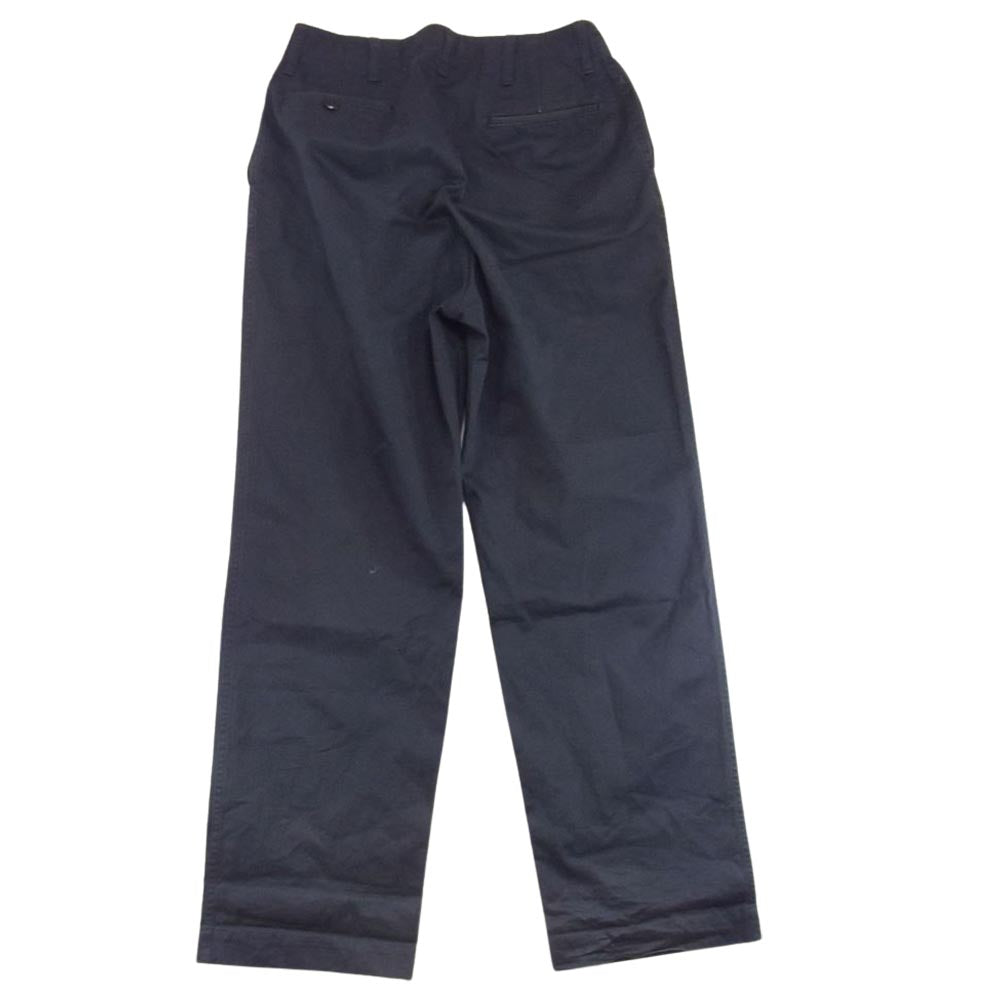 Nigel Cabourn ナイジェルケーボン 8039-00-50020 BASIC CHINO WEST POINT コットン チノ パンツ ワイド ネイビー ダークネイビー系 32【中古】