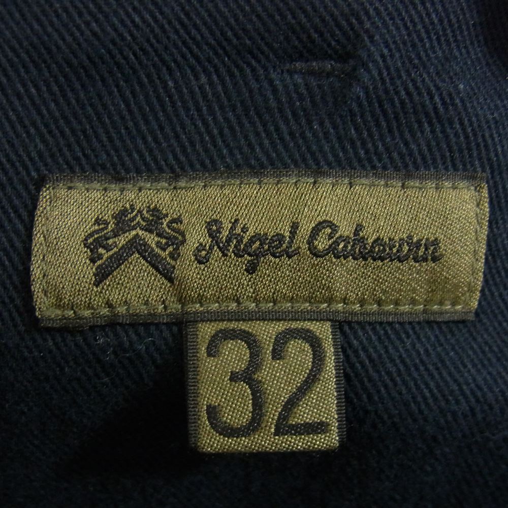 Nigel Cabourn ナイジェルケーボン 8039-00-50020 BASIC CHINO WEST POINT コットン チノ パンツ ワイド ネイビー ダークネイビー系 32【中古】