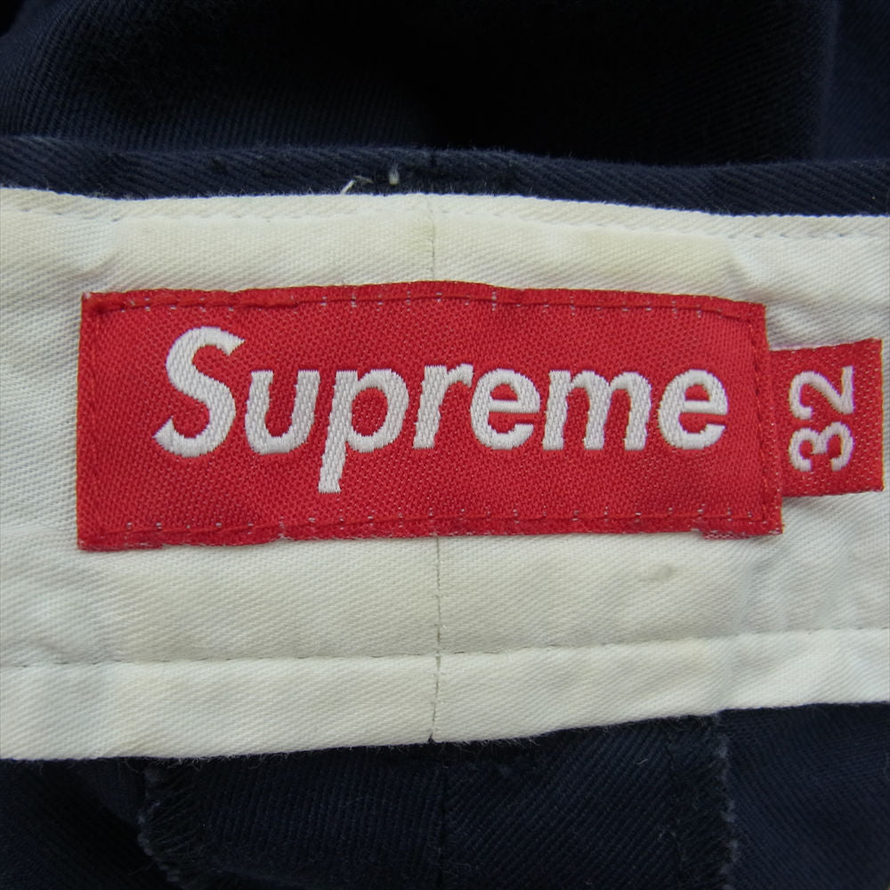 Supreme シュプリーム コットン ワーク チノ パンツ ネイビー系 32【中古】