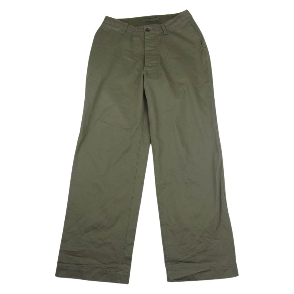 Nigel Cabourn ナイジェルケーボン 8040-00-50020 BASIC CHINO WEST POINT コットン チノ パンツ ワイド カーキ カーキ系 32【中古】