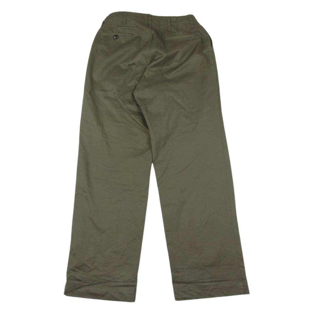 Nigel Cabourn ナイジェルケーボン 8040-00-50020 BASIC CHINO WEST POINT コットン チノ パンツ ワイド カーキ カーキ系 32【中古】
